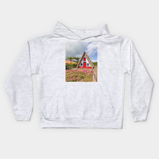 Madeira Traditional House Kids Hoodie by RenataCacaoPhotography